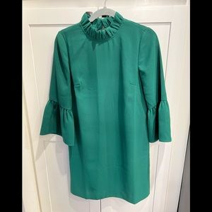 J. Crew forest green work dress